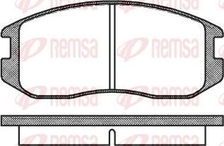 Remsa 0357.00 - Тормозные колодки, дисковые, комплект unicars.by