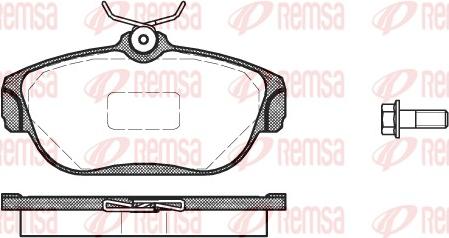 Remsa 0368.00 - Тормозные колодки, дисковые, комплект unicars.by