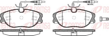 Remsa 0305.44 - Тормозные колодки, дисковые, комплект unicars.by