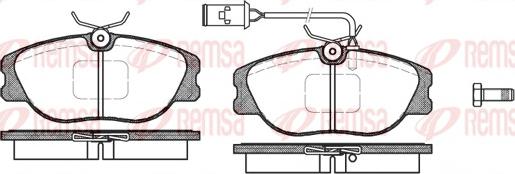 Remsa 0305.02 - Тормозные колодки, дисковые, комплект unicars.by