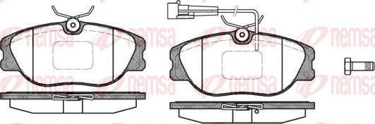 Remsa 0305.12 - Тормозные колодки, дисковые, комплект unicars.by