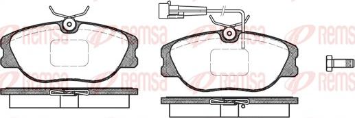 Remsa 0305.31 - Тормозные колодки, дисковые, комплект unicars.by