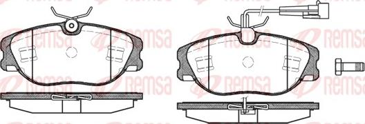 Remsa 0305.72 - Тормозные колодки, дисковые, комплект unicars.by