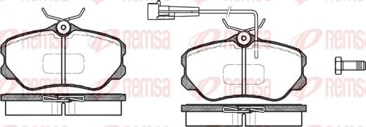 Remsa 0303.02 - Тормозные колодки, дисковые, комплект unicars.by