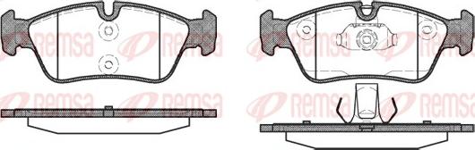 Remsa 0384.40 - Тормозные колодки, дисковые, комплект unicars.by