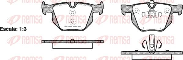 Remsa 0381.70 - Тормозные колодки, дисковые, комплект unicars.by