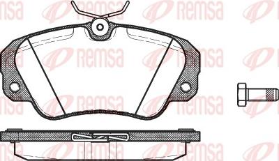 Remsa 0382.00 - Тормозные колодки, дисковые, комплект unicars.by