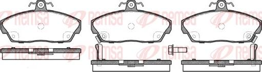 Remsa 0337.02 - Тормозные колодки, дисковые, комплект unicars.by