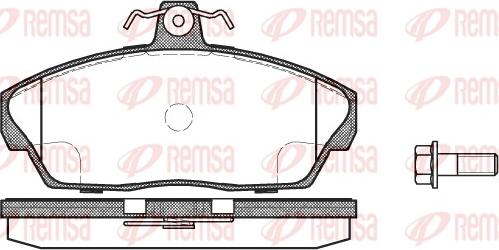 Remsa 0337.10 - Тормозные колодки, дисковые, комплект unicars.by