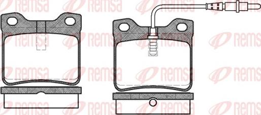 Remsa 0321.02 - Тормозные колодки, дисковые, комплект unicars.by