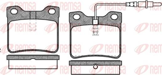 Remsa 0321.22 - Тормозные колодки, дисковые, комплект unicars.by