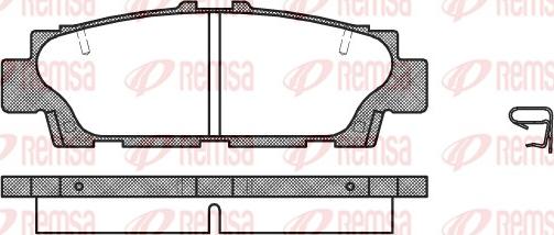 Remsa 0376.00 - Тормозные колодки, дисковые, комплект unicars.by