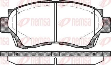 Remsa 0370.00 - Тормозные колодки, дисковые, комплект unicars.by