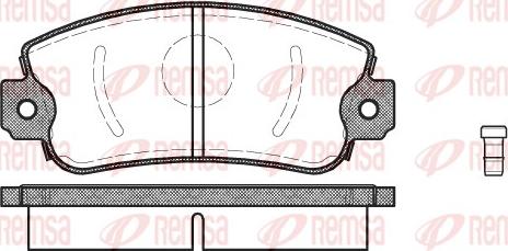 Remsa 0372.02 - Тормозные колодки, дисковые, комплект unicars.by