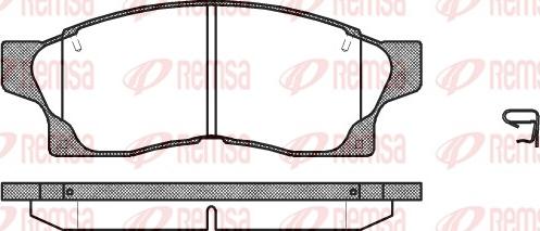 Remsa 0377.00 - Тормозные колодки, дисковые, комплект unicars.by