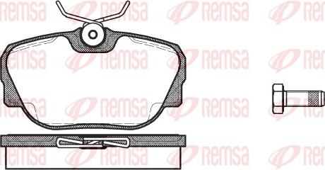 Remsa 0296.00 - Тормозные колодки, дисковые, комплект unicars.by