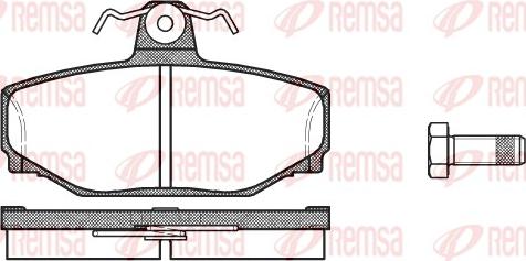 Remsa 0297.00 - Тормозные колодки, дисковые, комплект unicars.by