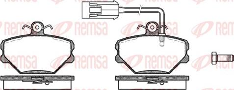 Remsa 0264.42 - Тормозные колодки, дисковые, комплект unicars.by