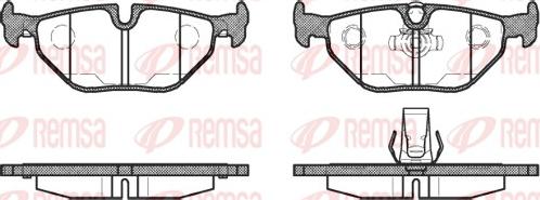 Remsa 0265.15 - Тормозные колодки, дисковые, комплект unicars.by