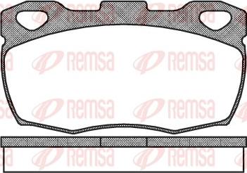 Remsa 0266.00 - Тормозные колодки, дисковые, комплект unicars.by