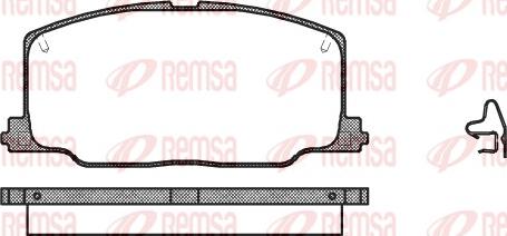 Remsa 0268.04 - Тормозные колодки, дисковые, комплект unicars.by