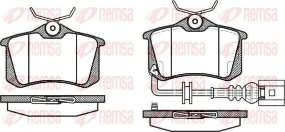 Remsa 0263.41 - Тормозные колодки, дисковые, комплект unicars.by