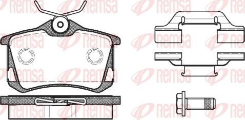 Remsa 0263.50 - Тормозные колодки, дисковые, комплект unicars.by