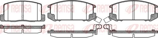 Remsa 0201.12 - Тормозные колодки, дисковые, комплект unicars.by