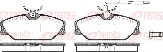 Remsa 0208.12 - Тормозные колодки, дисковые, комплект unicars.by