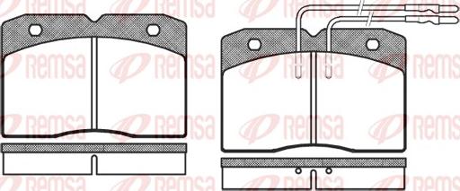 Remsa 0211.04 - Тормозные колодки, дисковые, комплект unicars.by