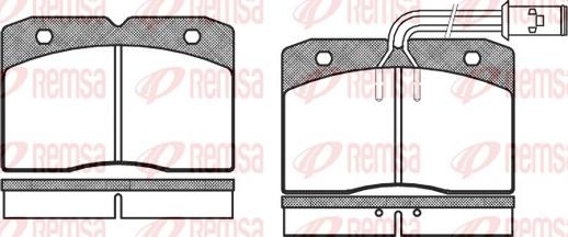 Remsa 0211.12 - Тормозные колодки, дисковые, комплект unicars.by