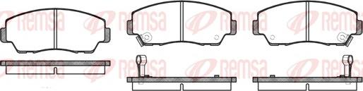 Remsa 0218.02 - Тормозные колодки, дисковые, комплект unicars.by