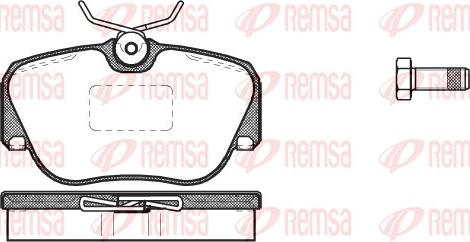 Remsa 0284.00 - Тормозные колодки, дисковые, комплект unicars.by