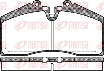 Remsa 0288.00 - Тормозные колодки, дисковые, комплект unicars.by