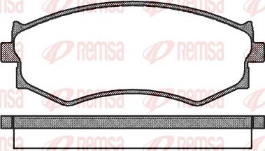 Remsa 0287.00 - Тормозные колодки, дисковые, комплект unicars.by