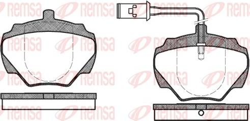 Remsa 0222.01 - Тормозные колодки, дисковые, комплект unicars.by