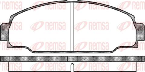 Remsa 0274.00 - Тормозные колодки, дисковые, комплект unicars.by