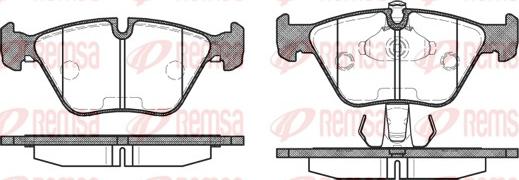 Remsa 0270.15 - Тормозные колодки, дисковые, комплект unicars.by