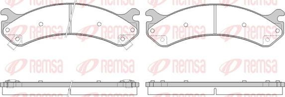 Remsa 0756.02 - Тормозные колодки, дисковые, комплект unicars.by