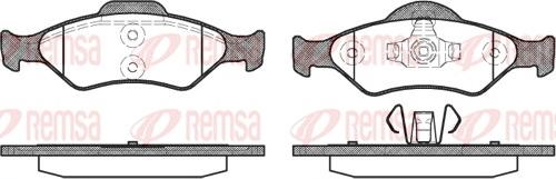 Remsa 0765.00 - Тормозные колодки, дисковые, комплект unicars.by