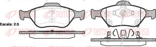 Remsa 0766.12 - Тормозные колодки, дисковые, комплект unicars.by