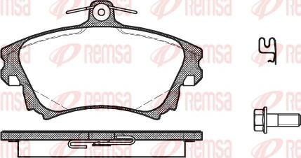 Remsa 0708.02 - Тормозные колодки, дисковые, комплект unicars.by