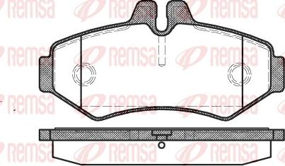 Remsa 0733.00 - Тормозные колодки, дисковые, комплект unicars.by