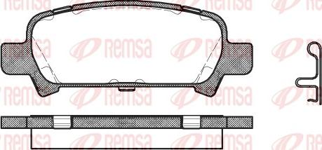 Remsa 0729.02 - Тормозные колодки, дисковые, комплект unicars.by