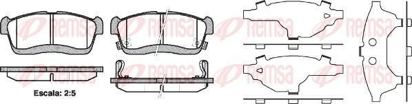 Remsa 0724.42 - Тормозные колодки, дисковые, комплект unicars.by