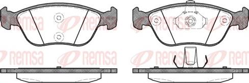 Remsa 0722.00 - Тормозные колодки, дисковые, комплект unicars.by