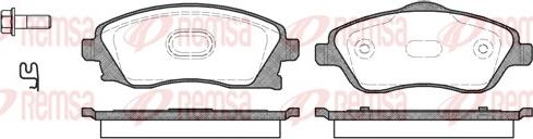 Remsa 0774.12 - Тормозные колодки, дисковые, комплект unicars.by