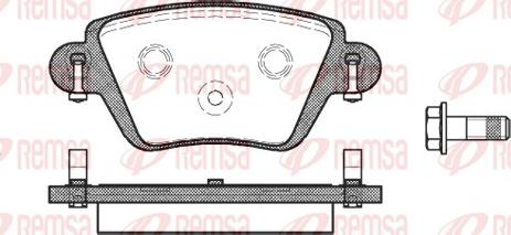 Remsa 0777.10 - Тормозные колодки, дисковые, комплект unicars.by