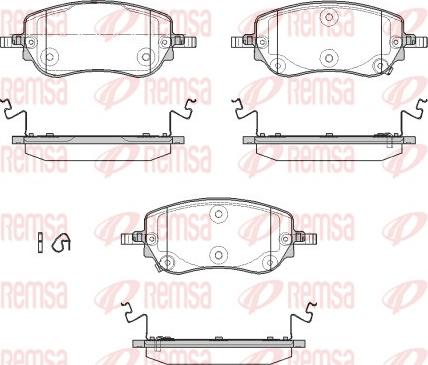 Remsa 1940.02 - Тормозные колодки, дисковые, комплект unicars.by