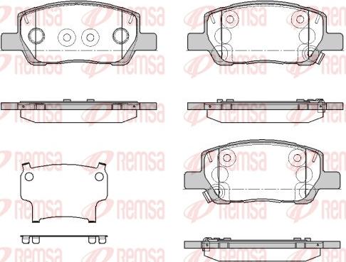 Remsa 1974.02 - Тормозные колодки, дисковые, комплект unicars.by